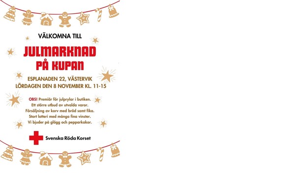 Välkomna till Julmarknad på Kupan lördag den 8 november
