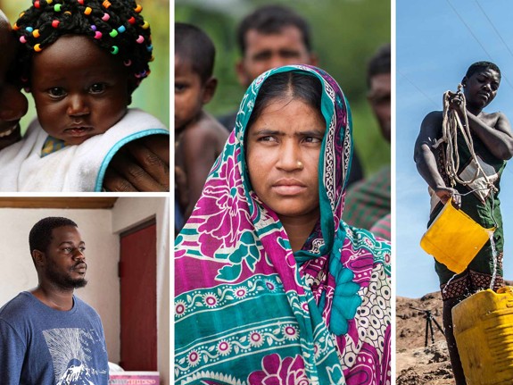 Människor drabbade av extremväder