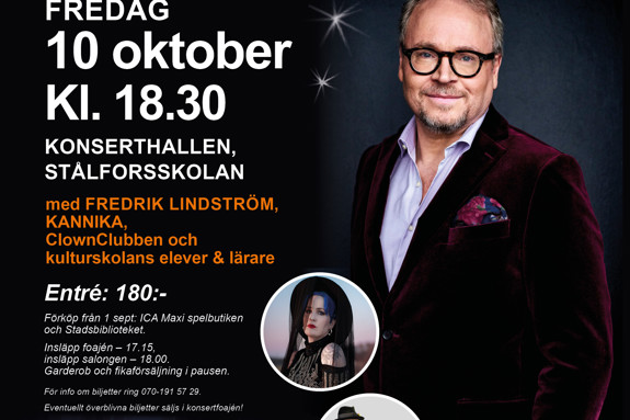 Affisch för insamlingsgalan den 10 oktober