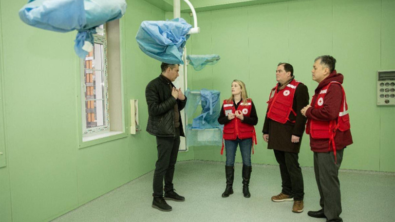 Skadade Okhmatdyt National Children's Specialized Hospital i Ukraina