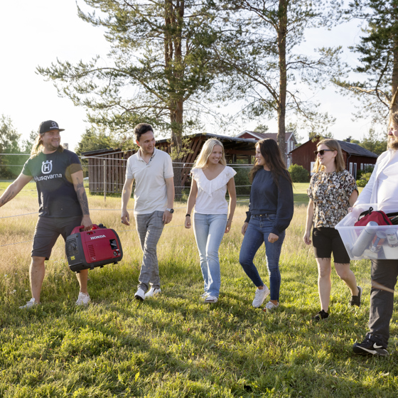 Grupp som övar inför kris