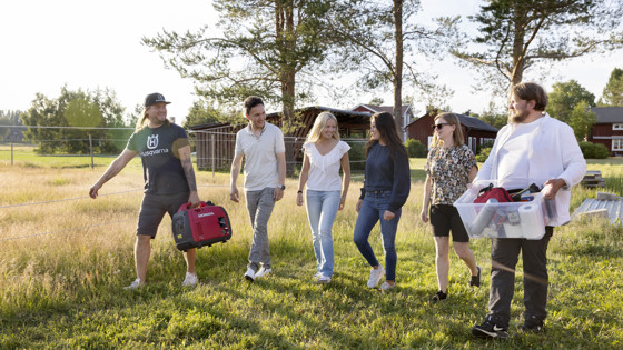 Grupp som övar inför kris