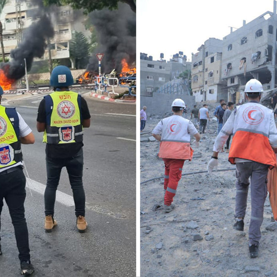 Sjukvårdare i Israel och Palestina.