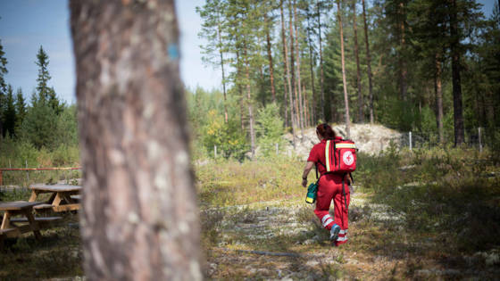 Skogsbrand - Röda Korset hjälper.