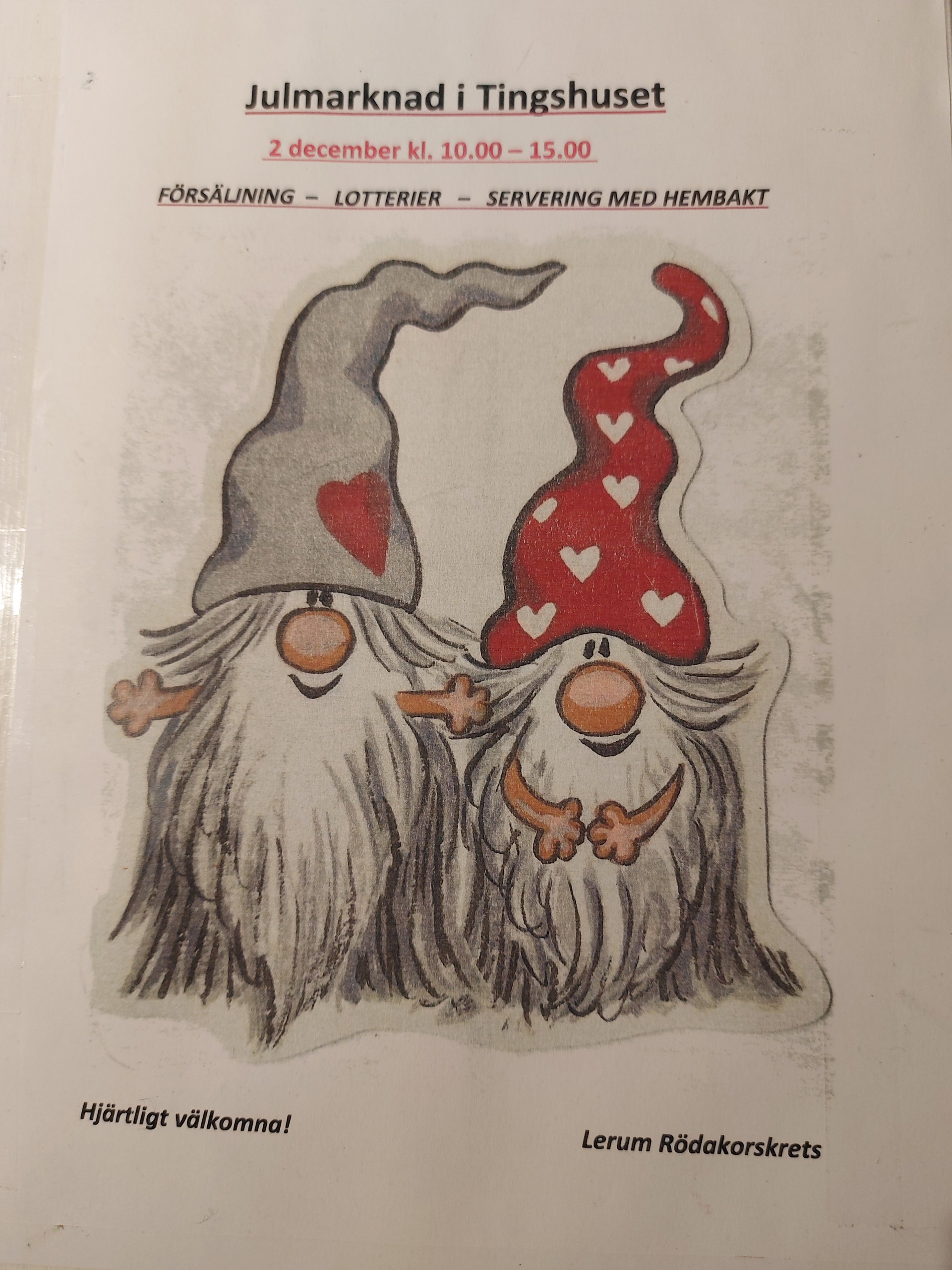 Julmarknad 2 december kl. 10.00 - 15.00