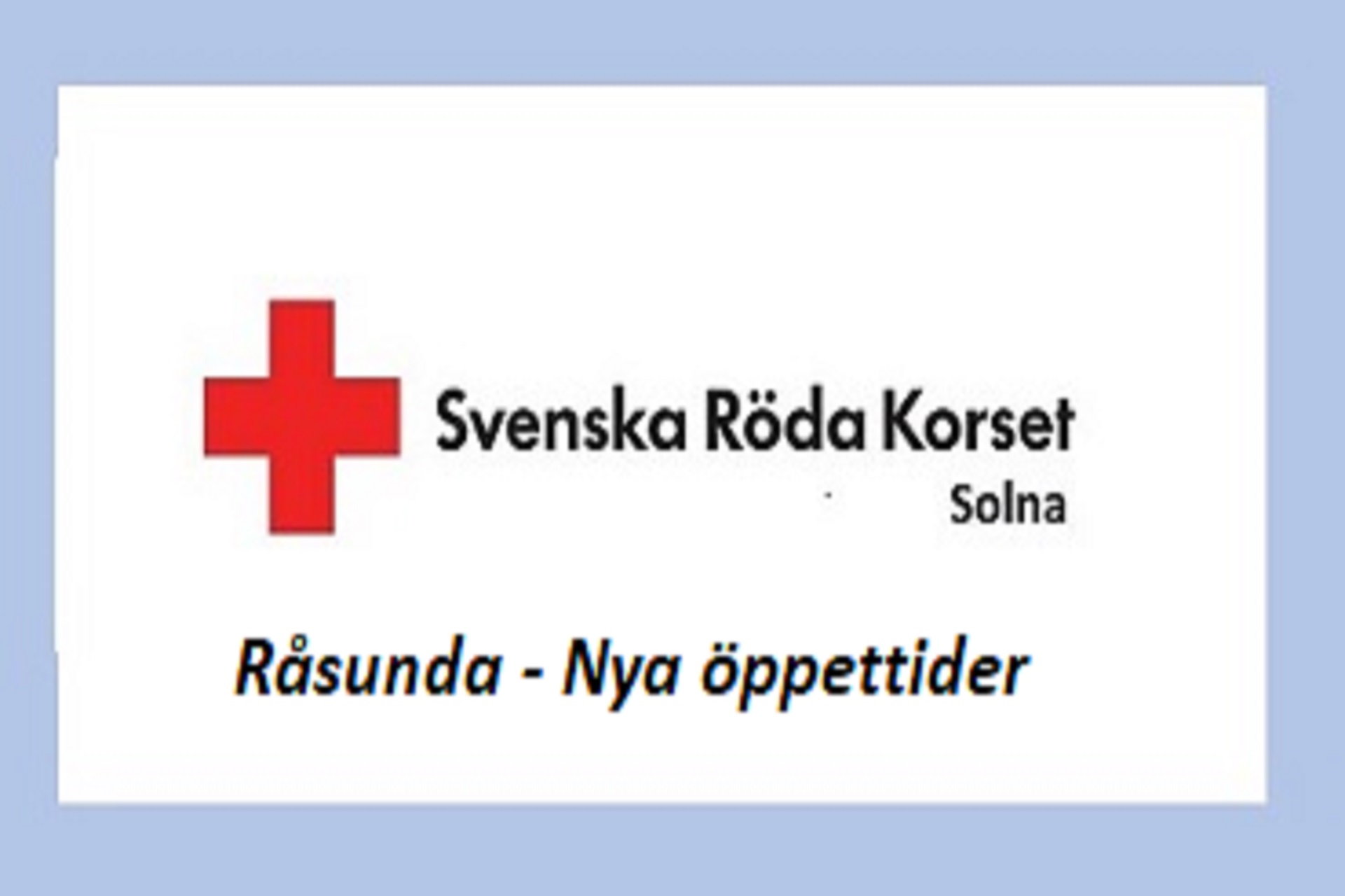 Röda Korset i Solna – hitta oss nära dig