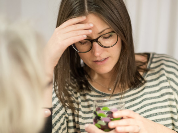 Kvinna som är diabetiker och har insulinkänning