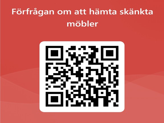 QR-kod för förfrågan om att hämta skänkta möbler