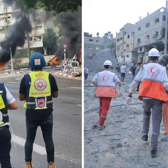 Sjukvårdare i Israel och Palestina.