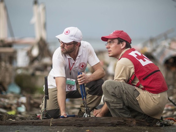 Red Cross delegates on mission.