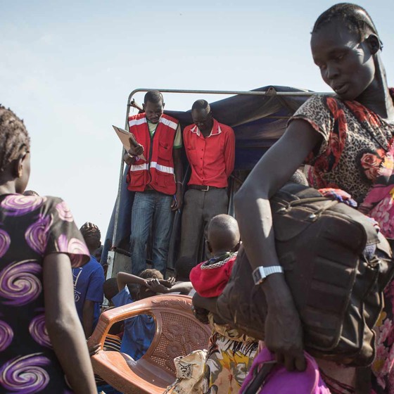 Flyktingläger i Uganda.