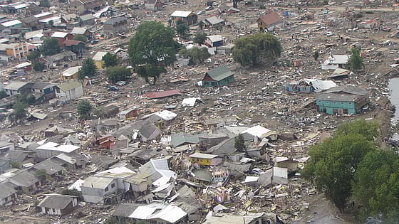 Rasmassor efter svår jordbävning