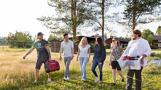 Grupp som övar inför kris