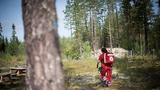 Skogsbrand - Röda Korset hjälper.