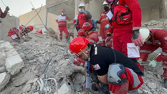 Iran hjälp efter explosion.