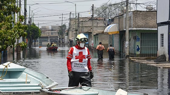 Förödelse efter katastrof pga klimatförändringar