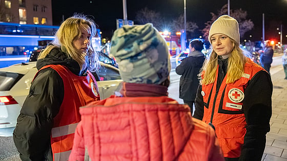Röda Korset krisinsats.