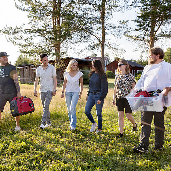 Grupp som övar inför kris