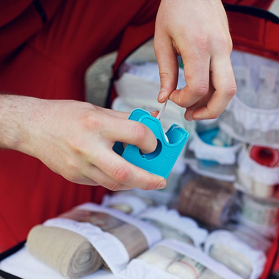 Innehållet i en beredskapsväska som första hjälpare använder