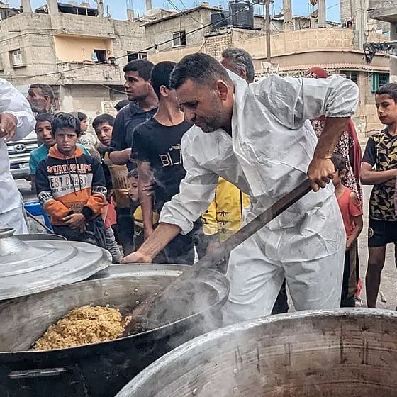 Soppkök i Gaza.