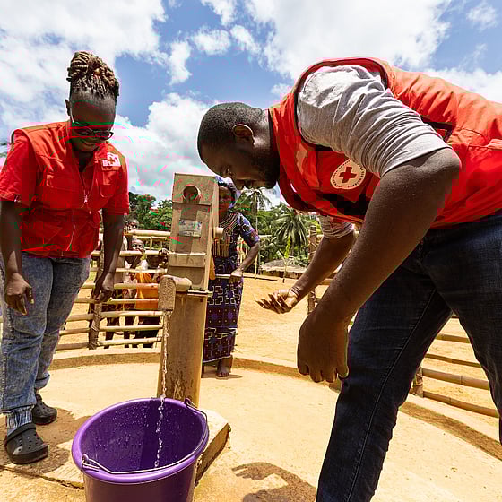 Rent vatten i Liberia.