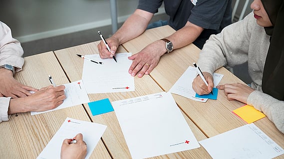 Det dokumenteras inom Röda Korsets verksamhet.