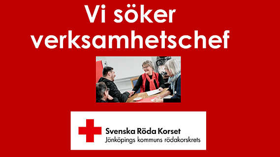 Text om att Jönköpings kommuns rödakorskrets söker verksamhetschef.