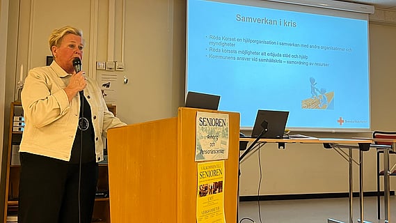 Eva Andersson höll ett kort föredrag