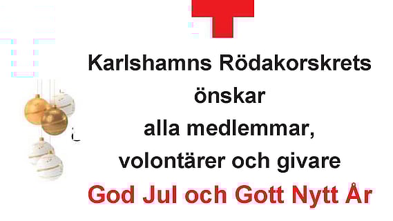 Julhälsningar från Röda Korset i Karlshamn