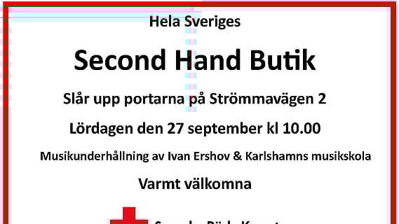 Invigning av vår nya Second Hand butik i Karlshamn. 