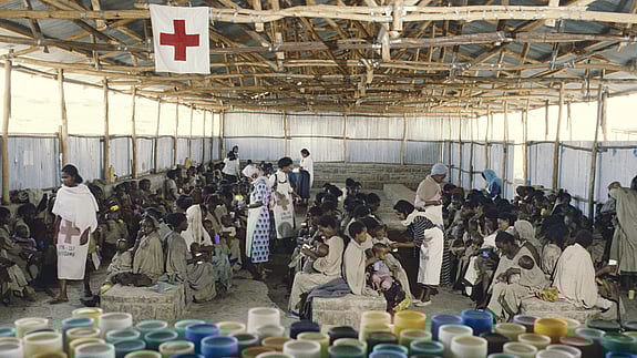 Protesklinik i Etiopien.