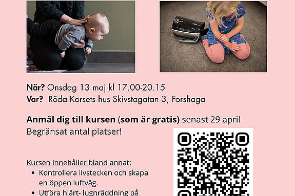 Första hjälpen HLR bebis 13 maj 2026