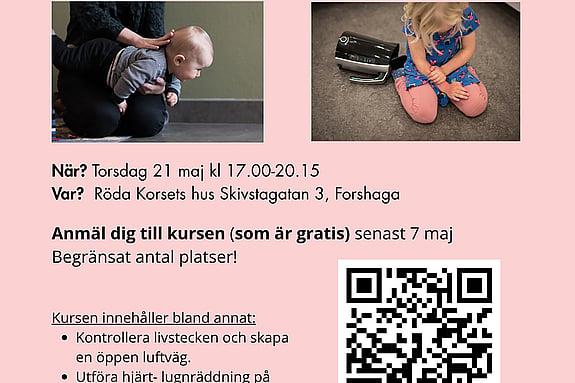 Första hjälpen HLR barn 1-18 år 21 maj 2026