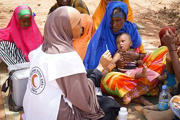 Mässlingvaccin ges till barn i Somalia