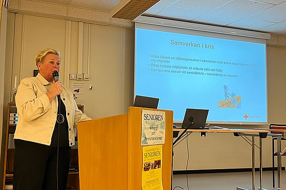 Eva Andersson höll ett kort föredrag