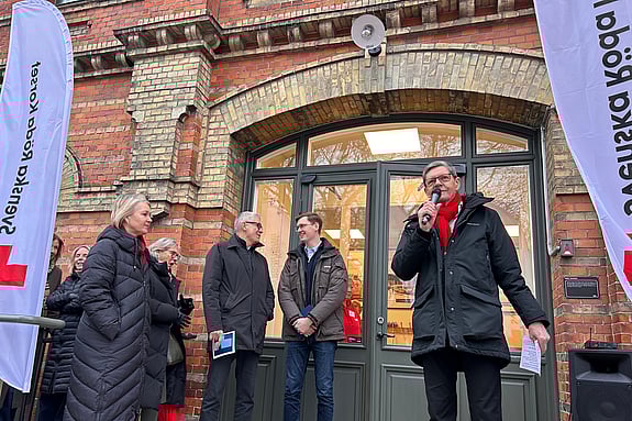 Invigning av Röda Korsets hus med landshövding och generaldirektör