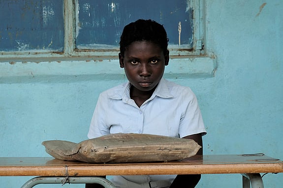 Barn drabbat av hungersnöd i Zambia