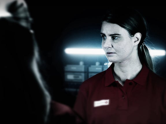 Girl meeting someone in a crisis.