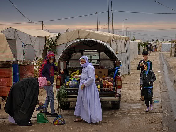 Flyktingläger i Irak.