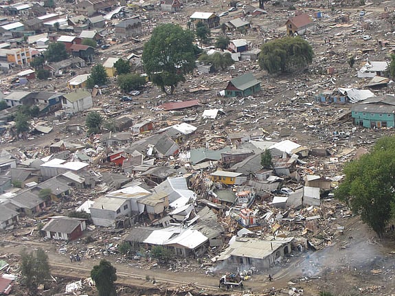 Rasmassor efter svår jordbävning