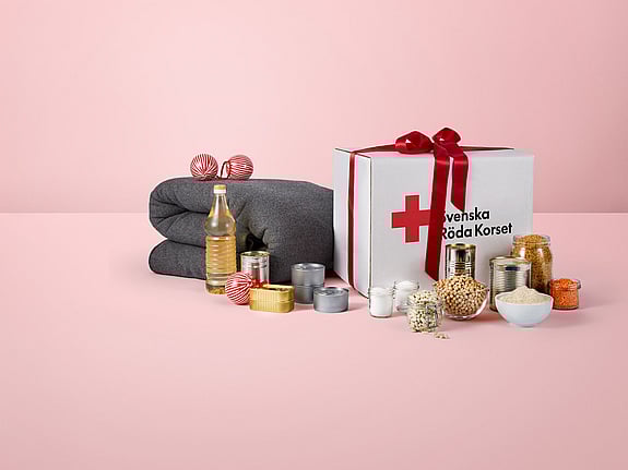 Katastrofpaket med sidenband runt