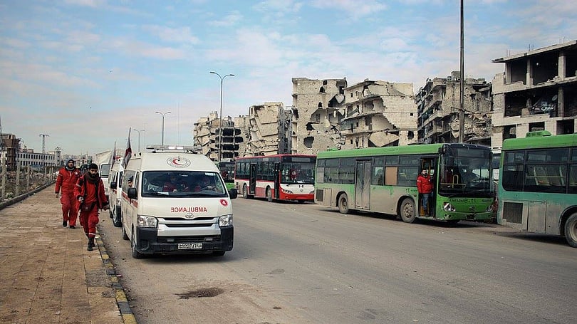 Evakuering Aleppo.