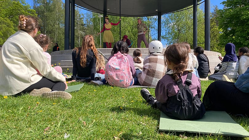 Uppträdande i Saxonparken i Brickebacken, Örebro.