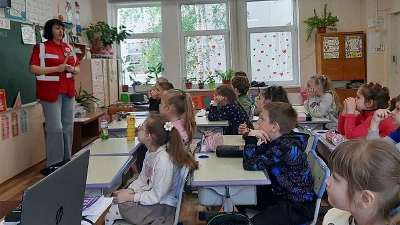 klassrum Ukraina juni 2025