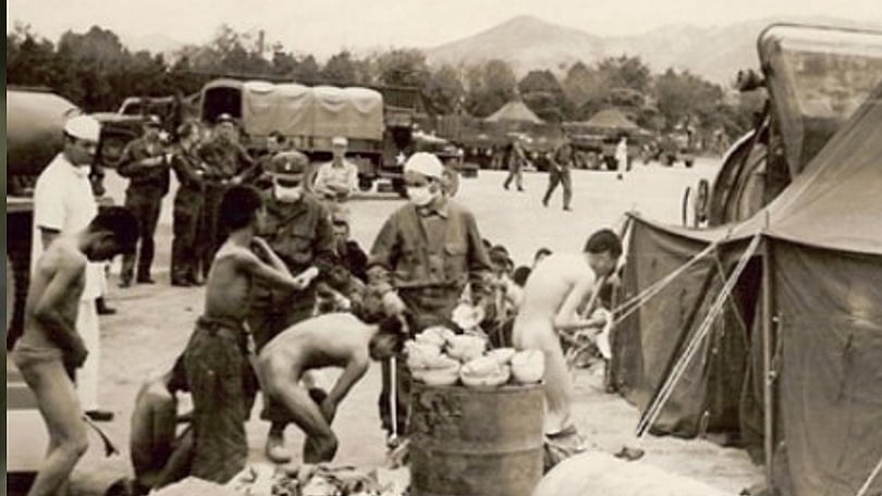 Ett fältsjukhus i Korea 1950