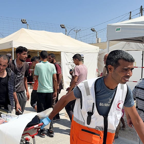 Fältsjukhuset i Rafah.