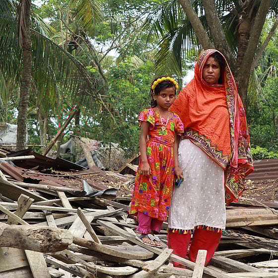Drabbade av extremväder i Bangladesh.