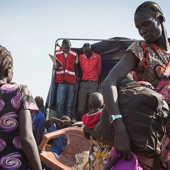 Flyktingläger i Uganda.