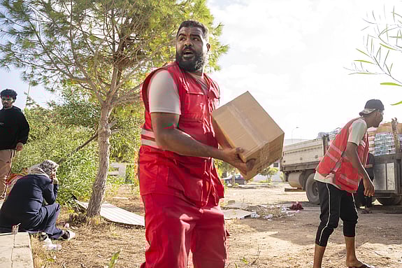 Hjälpinsats efter extremväder i Libyen