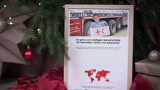 Gåvobevis under julgran